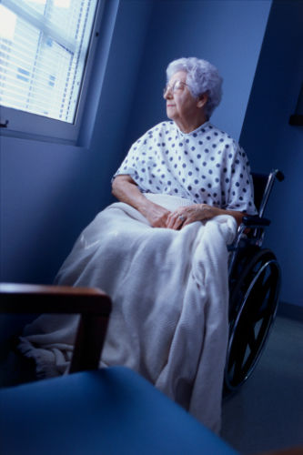 Woman in Wheelchair: Victim of Nursing Home Neglect