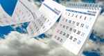 2020 calendar with flying pages
